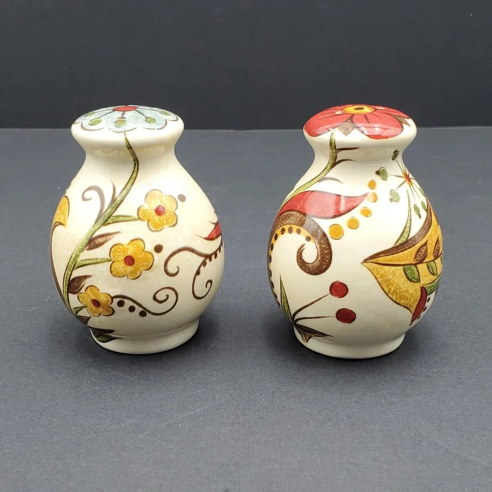 Pier 1 Carynthum Salt & Pepper Shakers Pier 1 Imports Floral Shaker Set